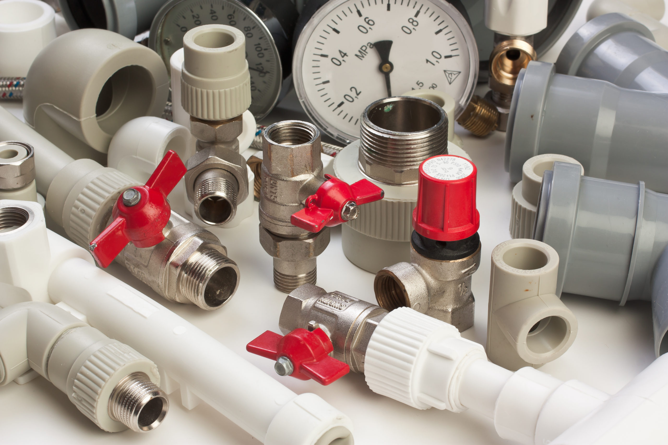 Plumbing fixtures and piping parts